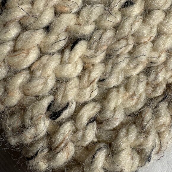 Hand Knit Wool Headband Earwarmer Oatmeal - Picture 5 of 7